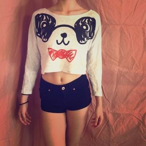 5/$25 Panda Crop Top